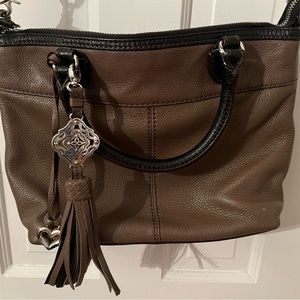 Brighton 2-tone light and dark brown bag with shoulder strap